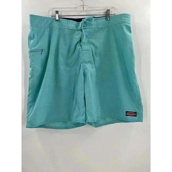 Vineyard Vines Board Shorts Men's 42 Aqua Blue Performance Swim Trunks 42"x9" - Picture 2 of 9